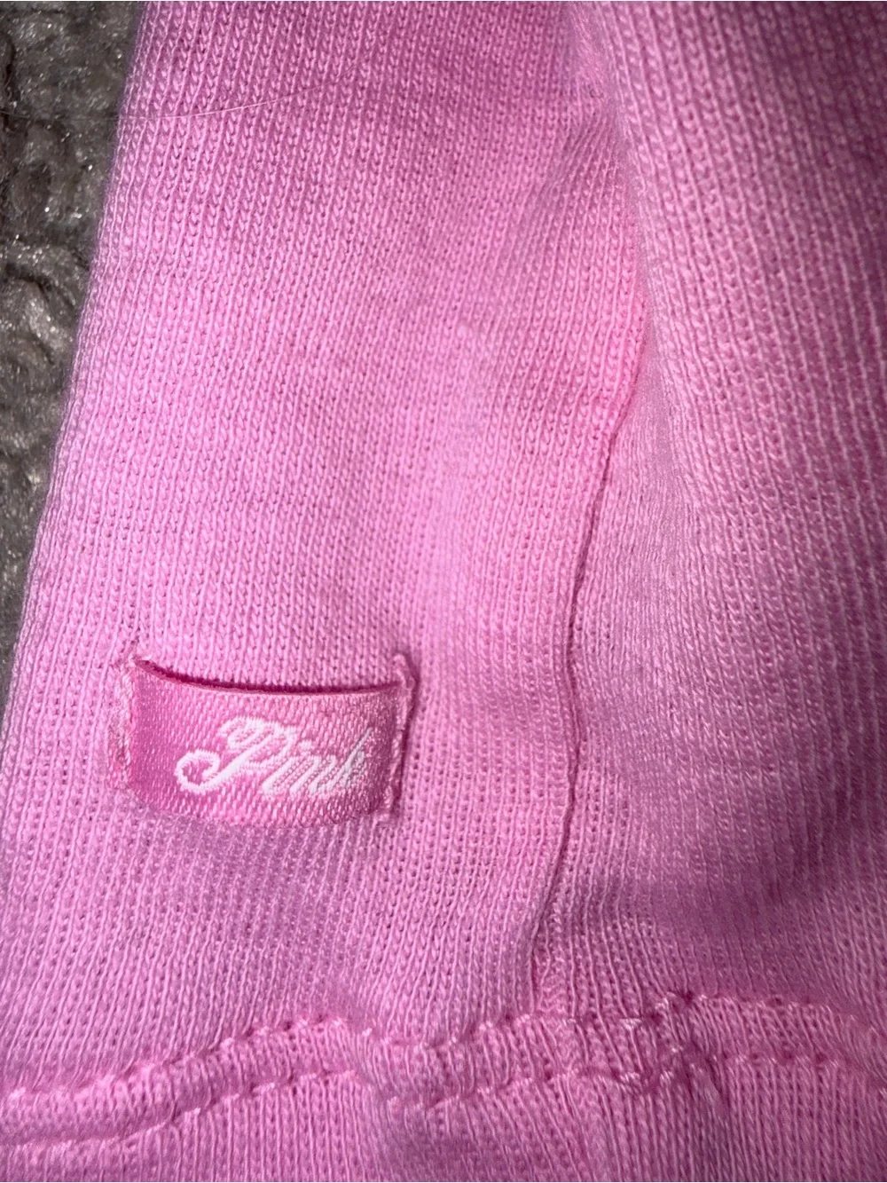 Victoria secret PINK cotton henley cami in pink lollipop Size M